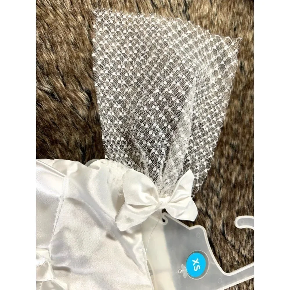 XS White Wedding‎ Dress & Veil Set NWT (Orig. $15)
